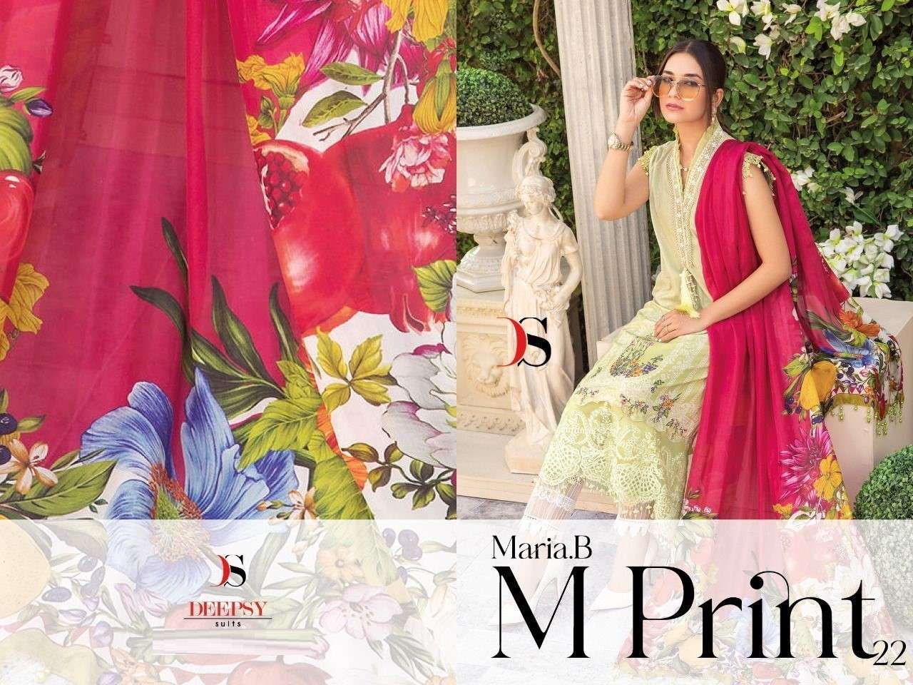 Deepsy Present Maria B M Print 22 Pakistani Dress Material In Wholesale Price In Surat - Sai Dresses