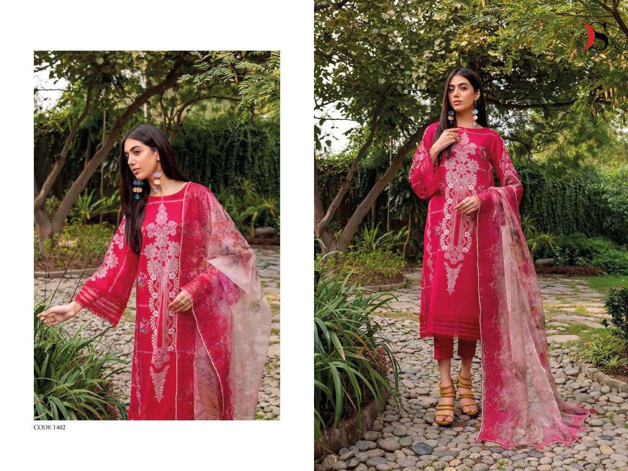 DEEPSY PRESENTS ANIIQ -22 1401-1408 SERIES PURE COTTON WITH EMBROIDERY PAKISTANI SUIT COLLECTION IN WHOLESALE PRICE IN SURAT - SAI DRESSES