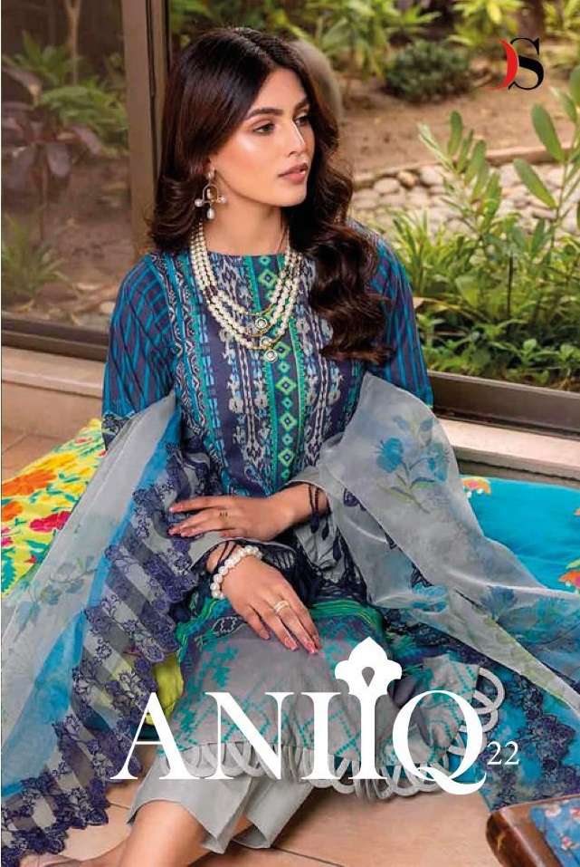 DEEPSY PRESENTS ANIIQ -22 1401-1408 SERIES PURE COTTON WITH EMBROIDERY PAKISTANI SUIT COLLECTION IN WHOLESALE PRICE IN SURAT - SAI DRESSES