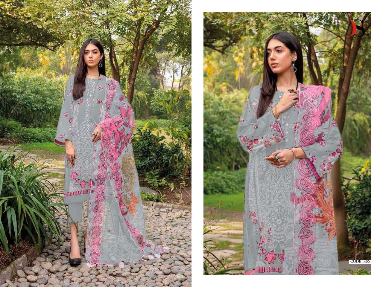 DEEPSY PRESENTS ANIIQ -22 1401-1408 SERIES PURE COTTON WITH EMBROIDERY PAKISTANI SUIT COLLECTION IN WHOLESALE PRICE IN SURAT - SAI DRESSES