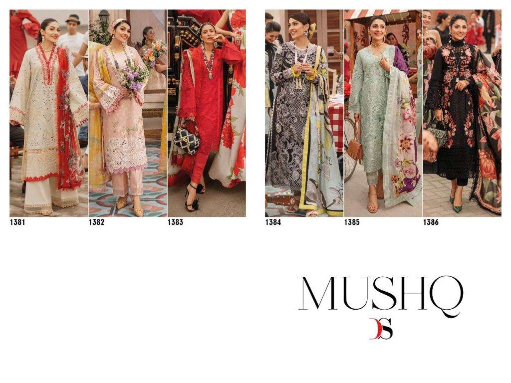 DEEPSY PRESENTS MUSHQ CATALOG EXCLUSIVE COTTON PRINTED PAKISTANI SALWAR SUITS PAKISTANI SUITS IN WHOLESALE PRICE IN SURAT- SAI DRESSES 