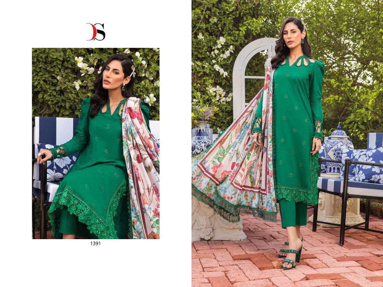 DEEPSY SUITS PRESENT MARIA B M PRINT 22 VOL 2 PURE COTTON PRINTED WITH EMBROIDERY WORK PAKISTANI DRESS MATERIAL COLLECTION IN WHOLESALE PRICE IN SURAT - SAI DRESSES