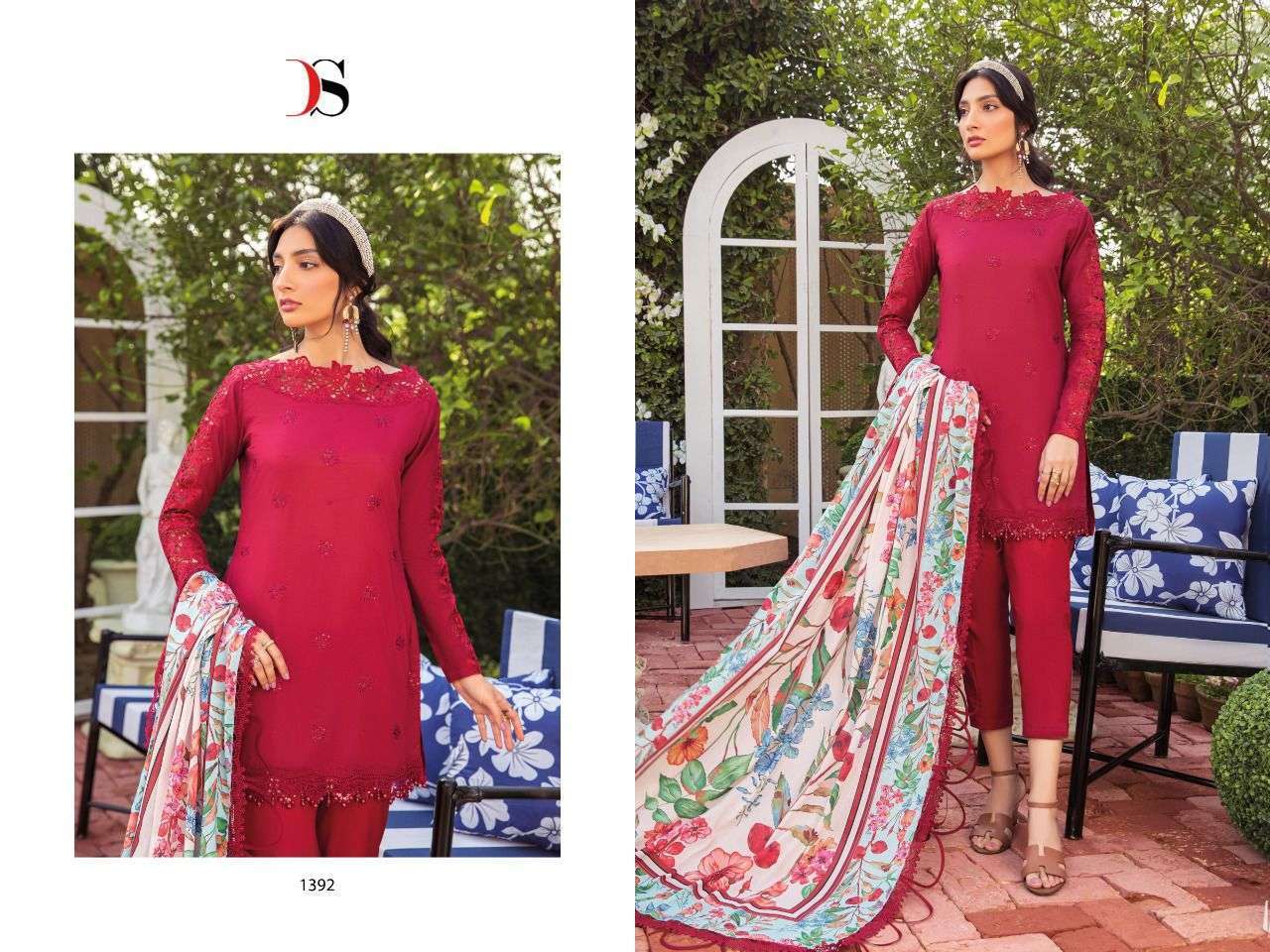 DEEPSY SUITS PRESENT MARIA B M PRINT 22 VOL 2 PURE COTTON PRINTED WITH EMBROIDERY WORK PAKISTANI DRESS MATERIAL COLLECTION IN WHOLESALE PRICE IN SURAT - SAI DRESSES