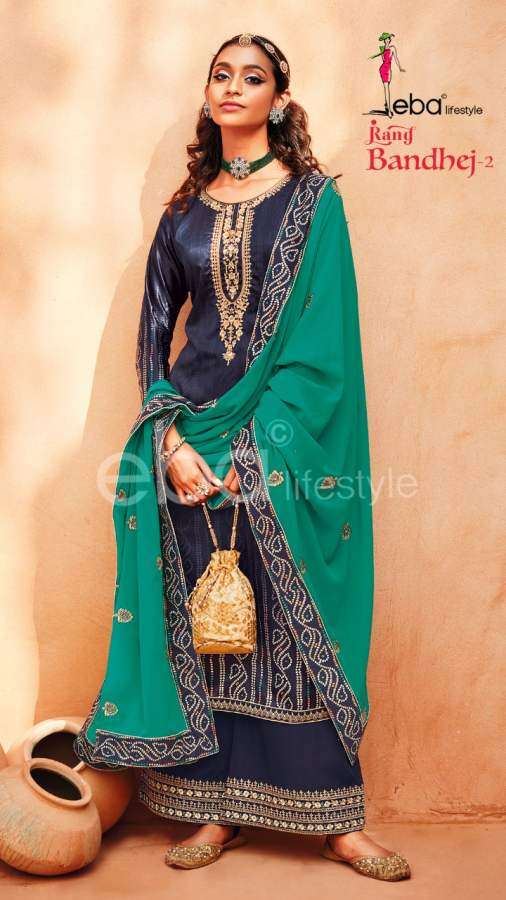 Eba Present Rang Bandhej 2 Embroidery Wear Salwaar Kameez Collection In Wholesale Price In Surat - Sai Dresses