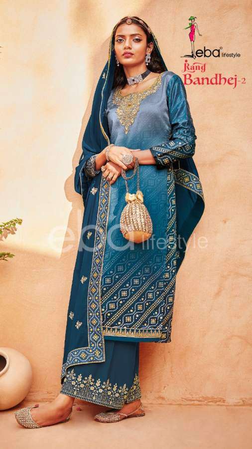 Eba Present Rang Bandhej 2 Embroidery Wear Salwaar Kameez Collection In Wholesale Price In Surat - Sai Dresses