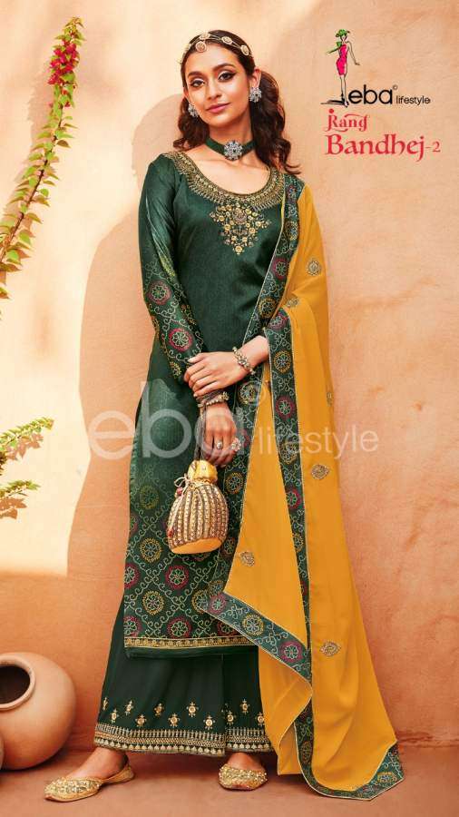 Eba Present Rang Bandhej 2 Embroidery Wear Salwaar Kameez Collection In Wholesale Price In Surat - Sai Dresses