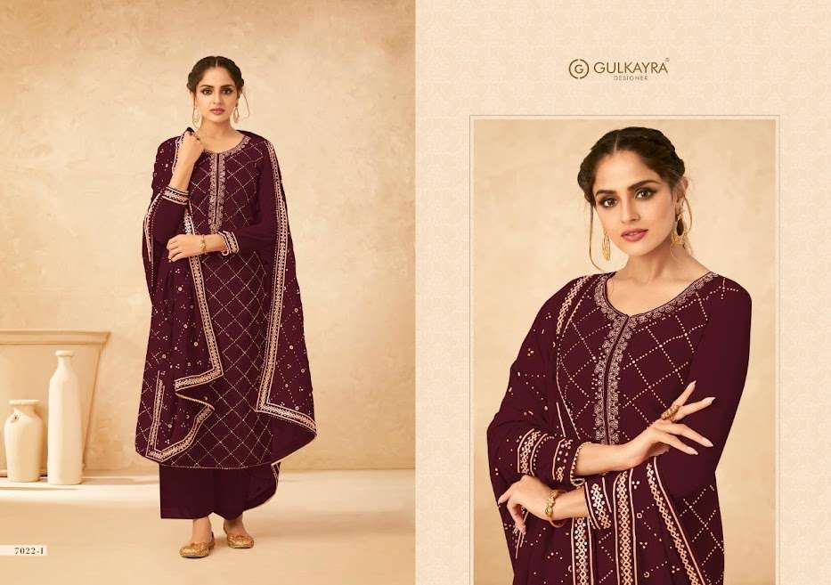 Gulkayra Designer Present Anvi Gold  Plazzo Dress Material In Wholesale Price In Surat - Sai Dresses