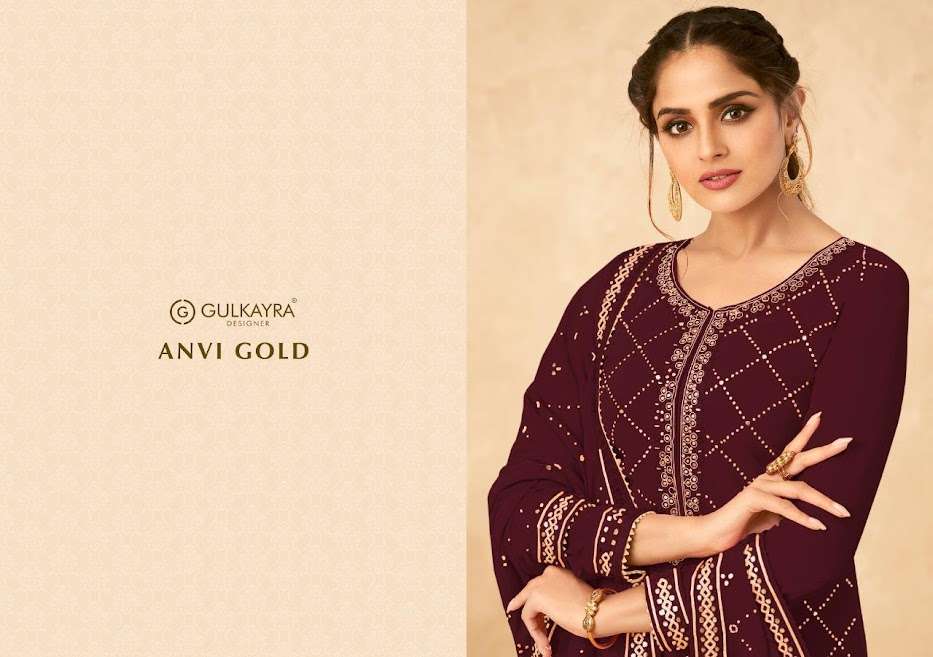Gulkayra Designer Present Anvi Gold  Plazzo Dress Material In Wholesale Price In Surat - Sai Dresses