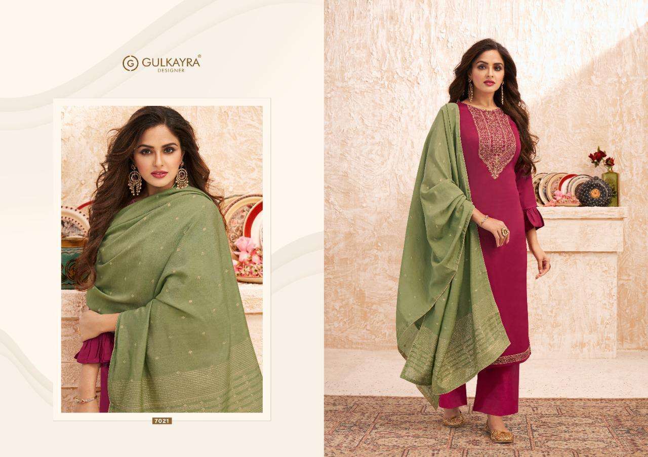 Gulkayra Designer Present Nazm 7021-7026 Series Suits In Wholesale Price In Surat - Sai Dresses