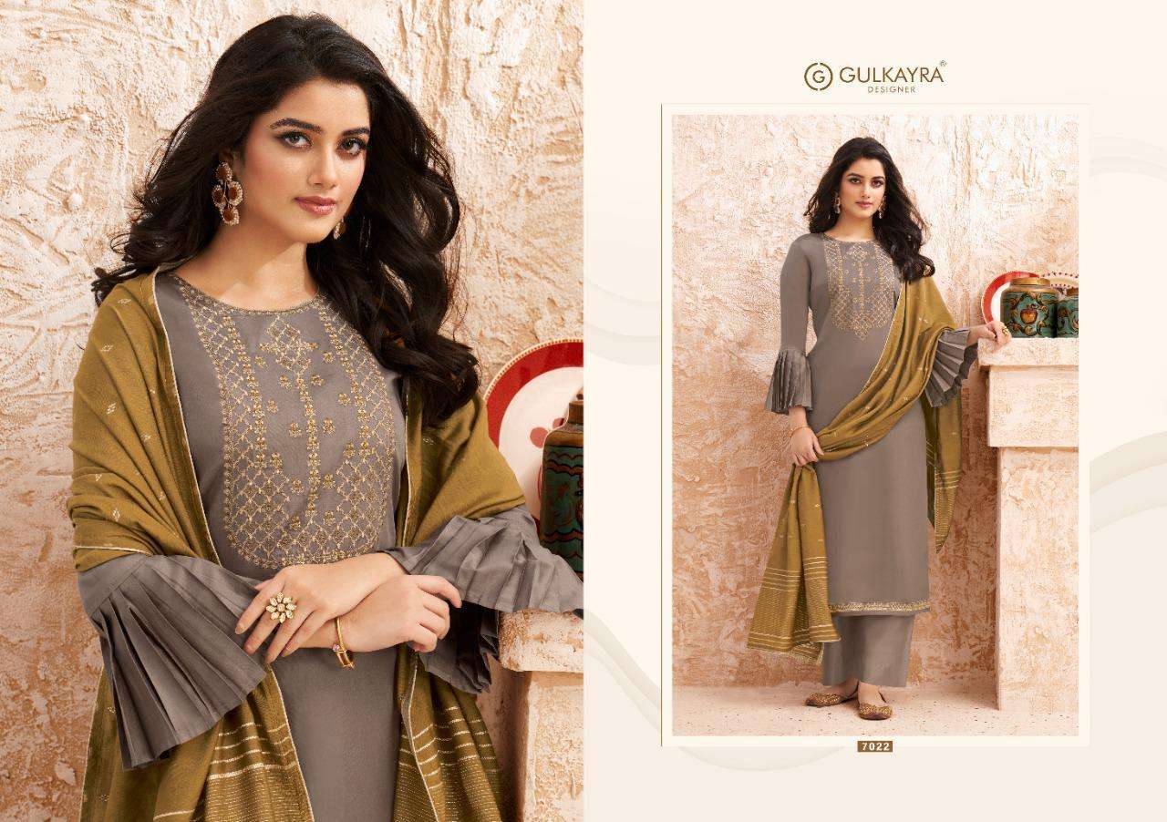 Gulkayra Designer Present Nazm 7021-7026 Series Suits In Wholesale Price In Surat - Sai Dresses