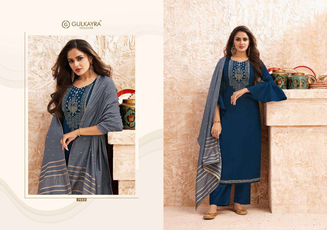 Gulkayra Designer Present Nazm 7021-7026 Series Suits In Wholesale Price In Surat - Sai Dresses