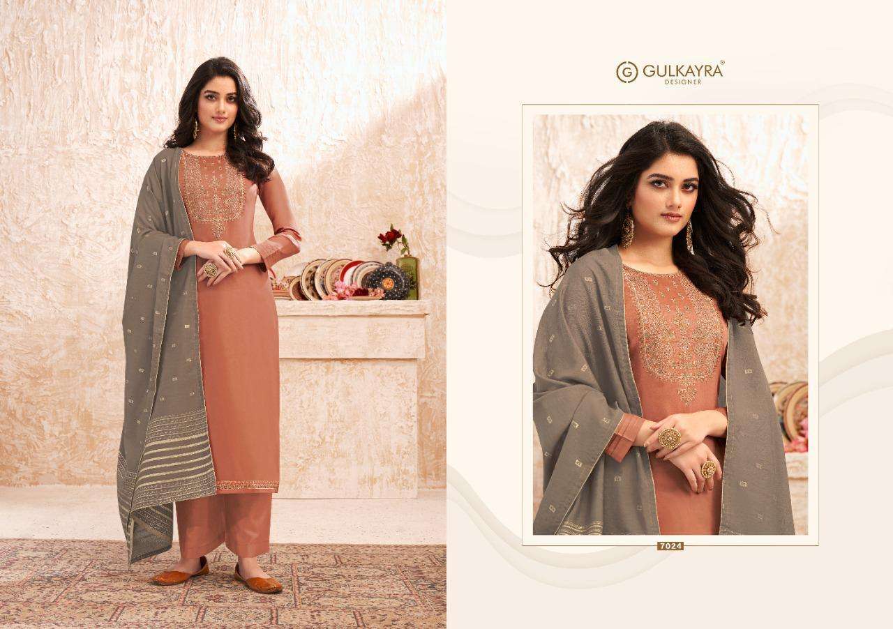 Gulkayra Designer Present Nazm 7021-7026 Series Suits In Wholesale Price In Surat - Sai Dresses