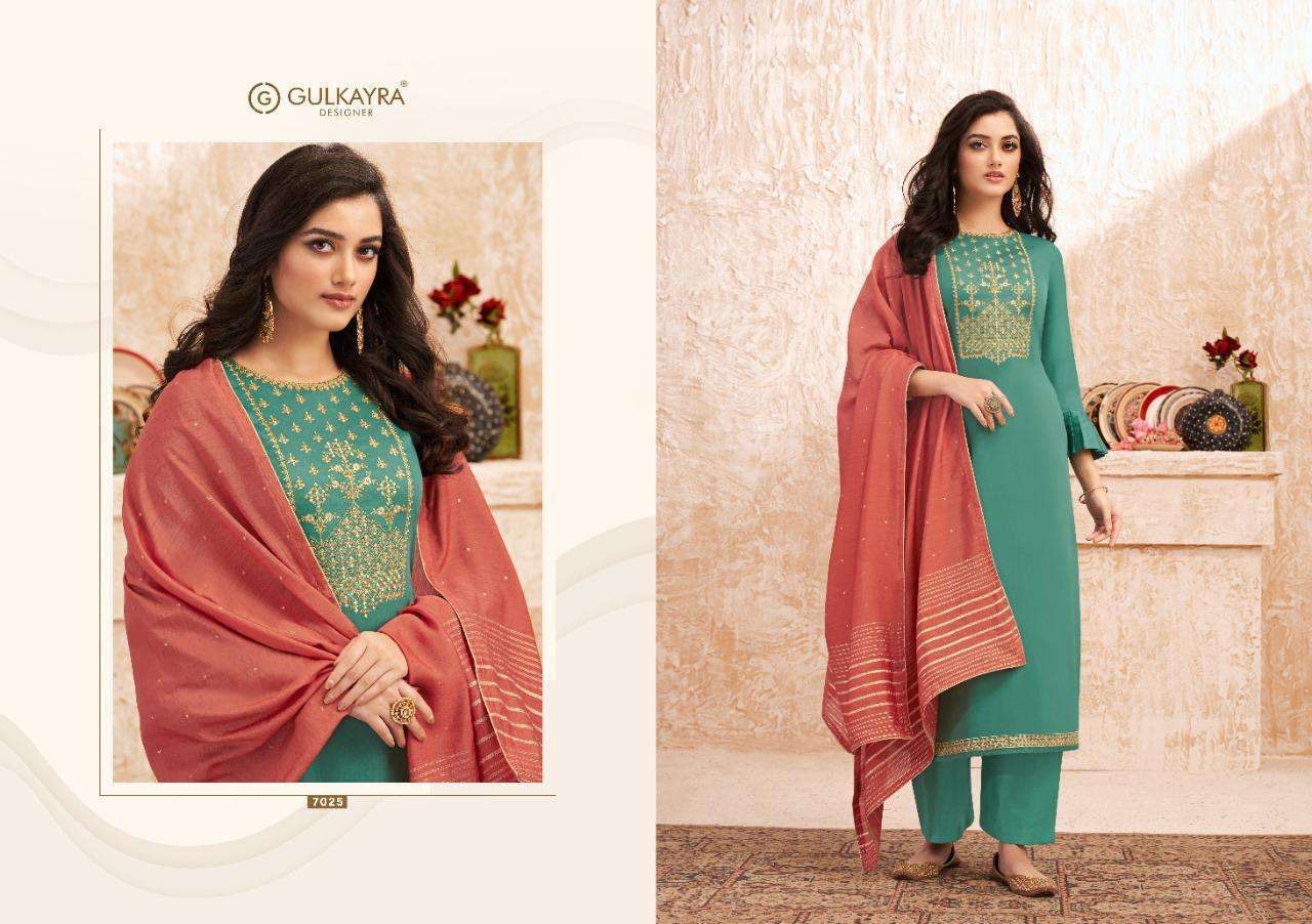 Gulkayra Designer Present Nazm 7021-7026 Series Suits In Wholesale Price In Surat - Sai Dresses