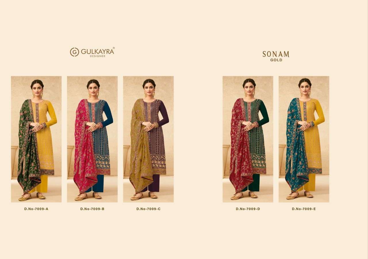 Gulkayra Designer Present Sonam Gold Plazzo Dress Material In Wholesale Price In Surat - Sai Dresses