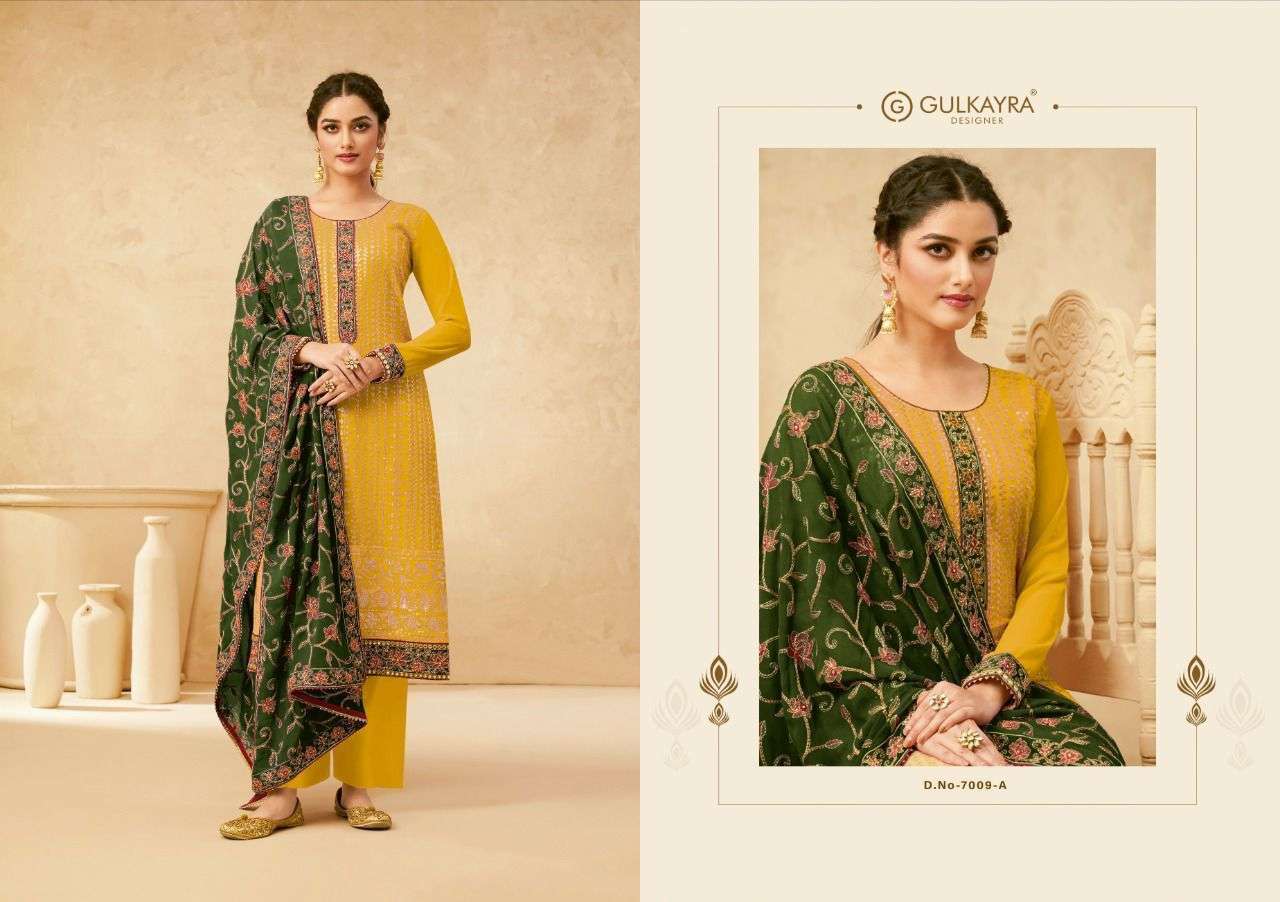 Gulkayra Designer Present Sonam Gold Plazzo Dress Material In Wholesale Price In Surat - Sai Dresses