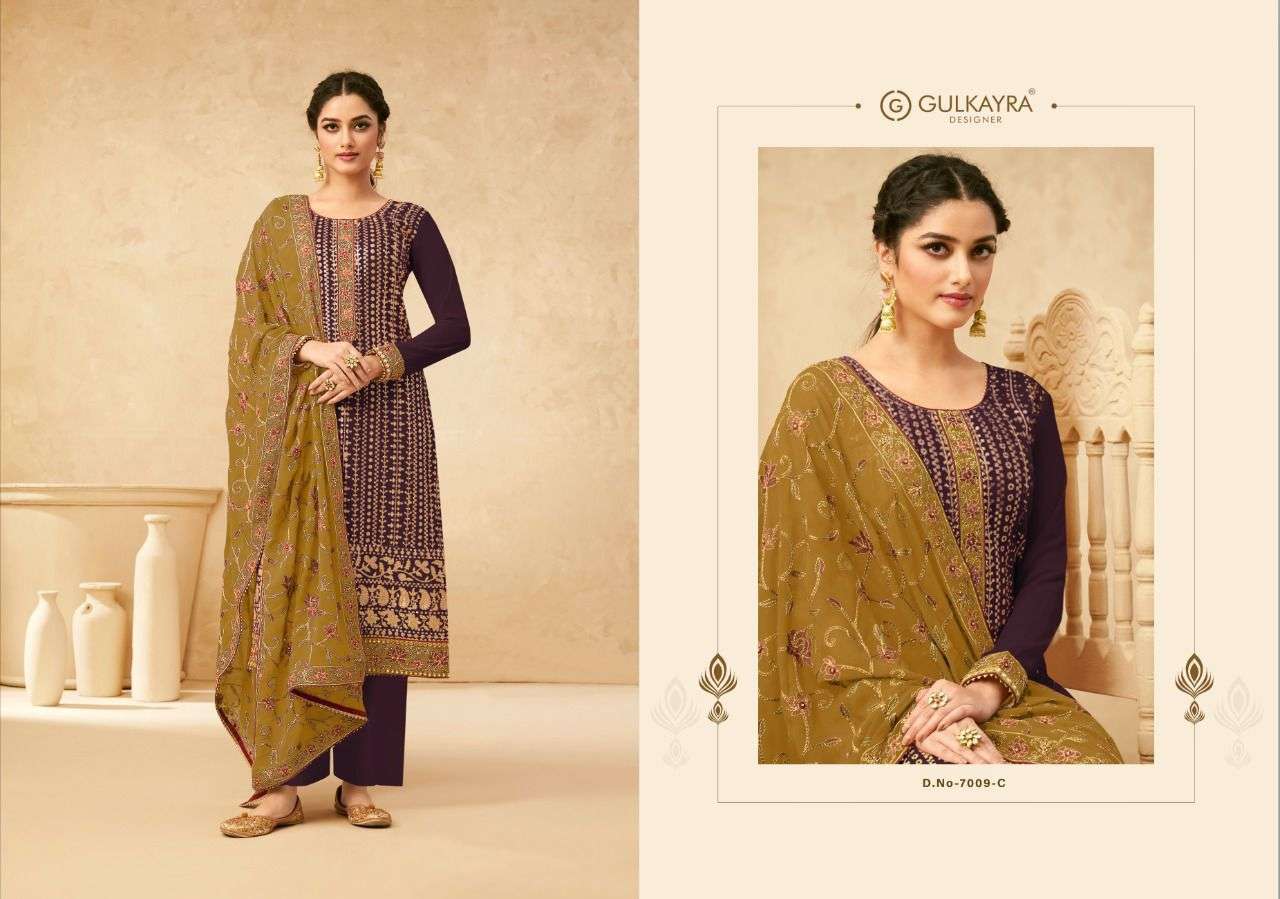 Gulkayra Designer Present Sonam Gold Plazzo Dress Material In Wholesale Price In Surat - Sai Dresses
