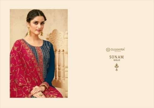 Gulkayra Designer Present Sonam Gold Plazzo Dress Material In Wholesale Price In Surat - Sai Dresses