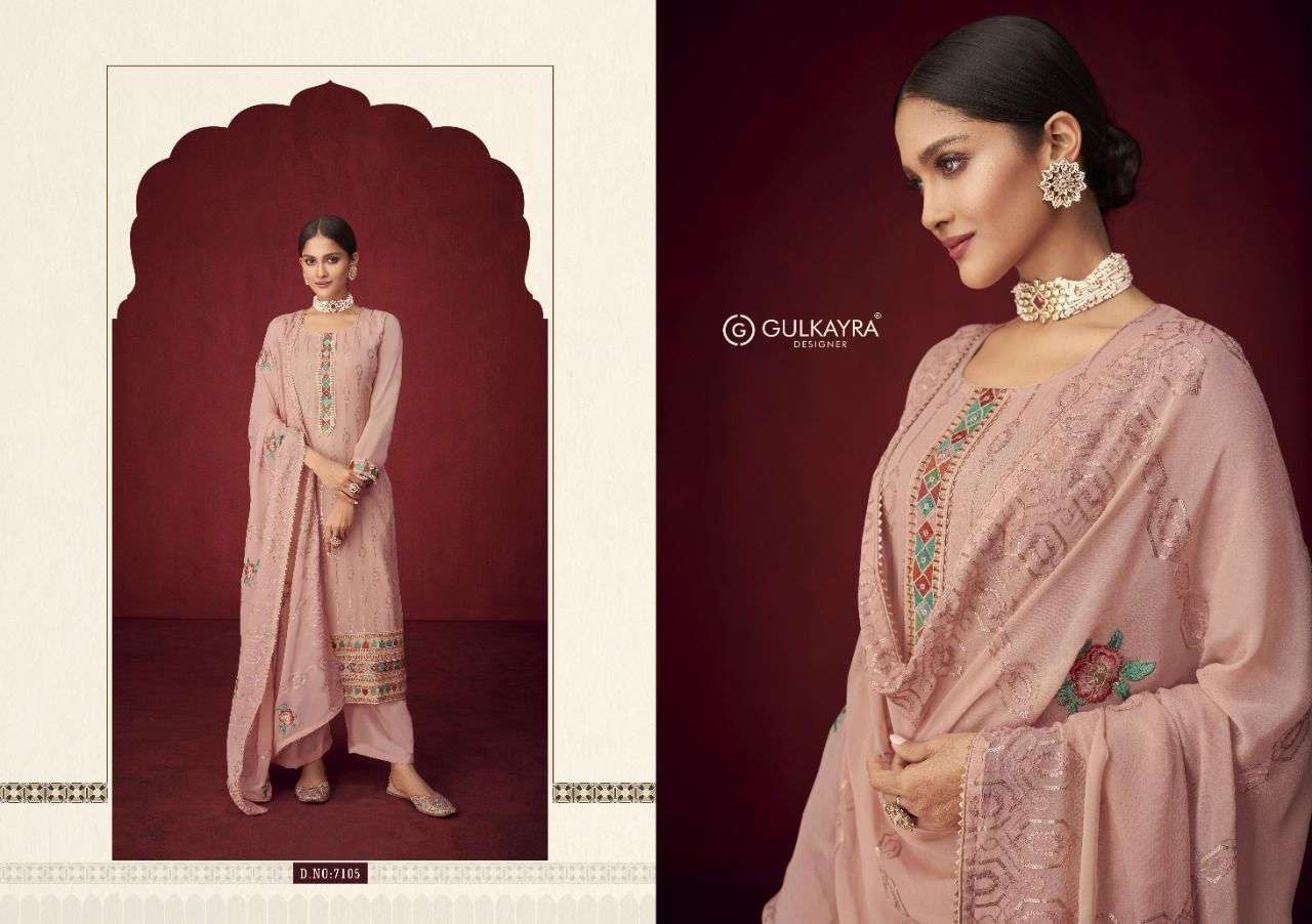 GULKAYRA PRESENTS SAAYRA 7101 TO 7105 SERIES DESIGNER SALWAR KAMEEZ IN WHOLESALE RATE IN SURAT - SAI DRESSES