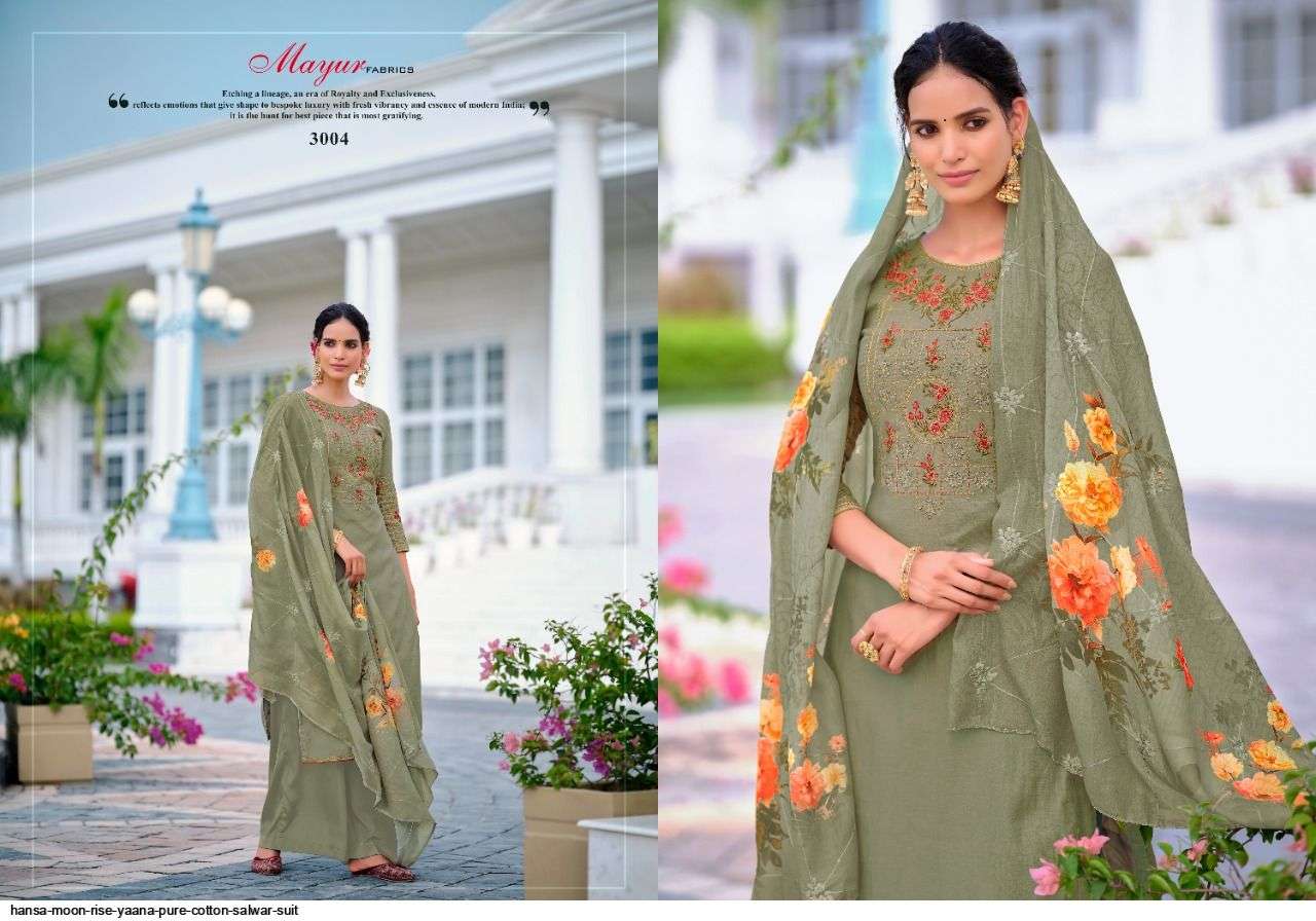  HANSA PRESENT MOON RISE YAANA PURE COTTON SALWAR SUIT IN WHOLESALE PRICE IN SURAT - SAI DRESSES