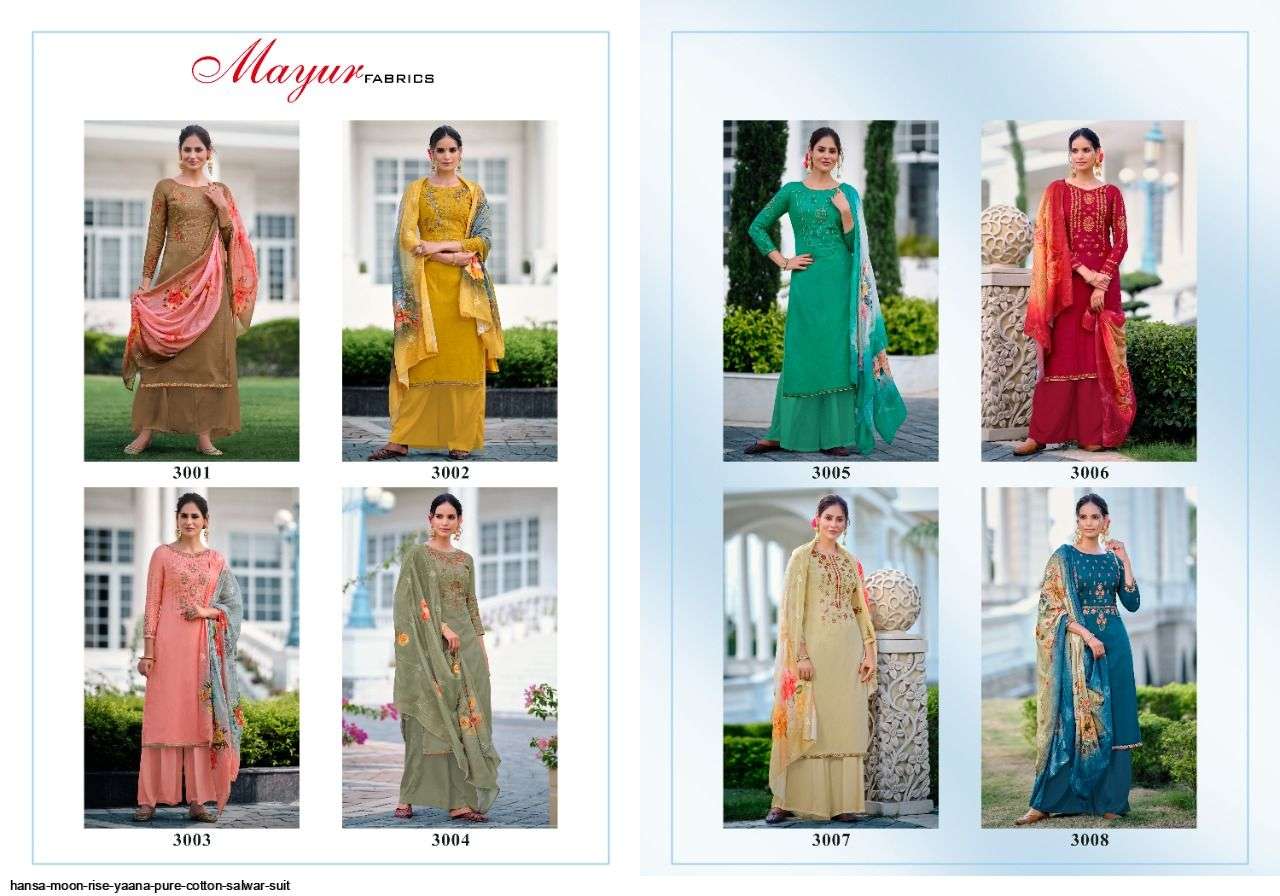  HANSA PRESENT MOON RISE YAANA PURE COTTON SALWAR SUIT IN WHOLESALE PRICE IN SURAT - SAI DRESSES