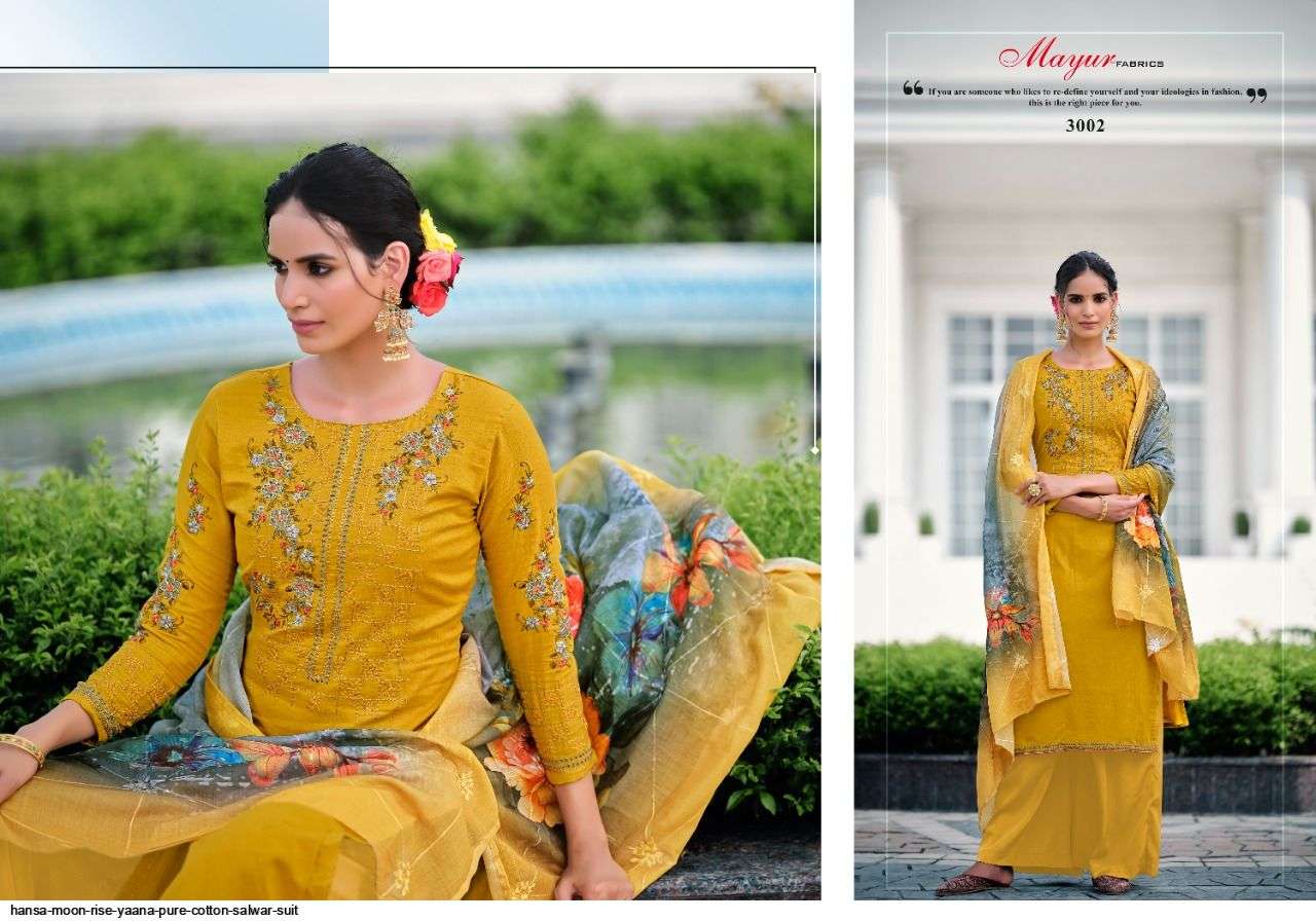  HANSA PRESENT MOON RISE YAANA PURE COTTON SALWAR SUIT IN WHOLESALE PRICE IN SURAT - SAI DRESSES