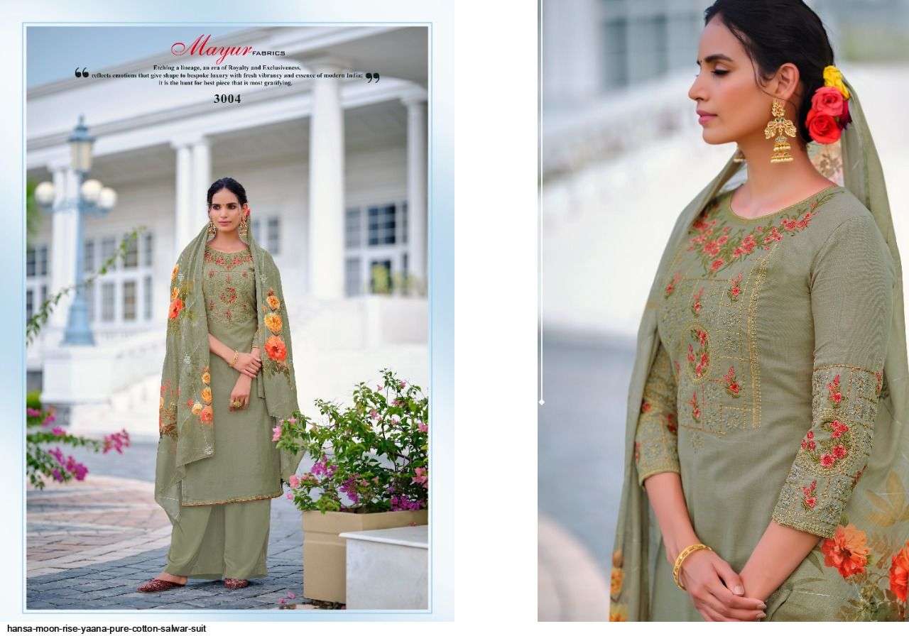  HANSA PRESENT MOON RISE YAANA PURE COTTON SALWAR SUIT IN WHOLESALE PRICE IN SURAT - SAI DRESSES