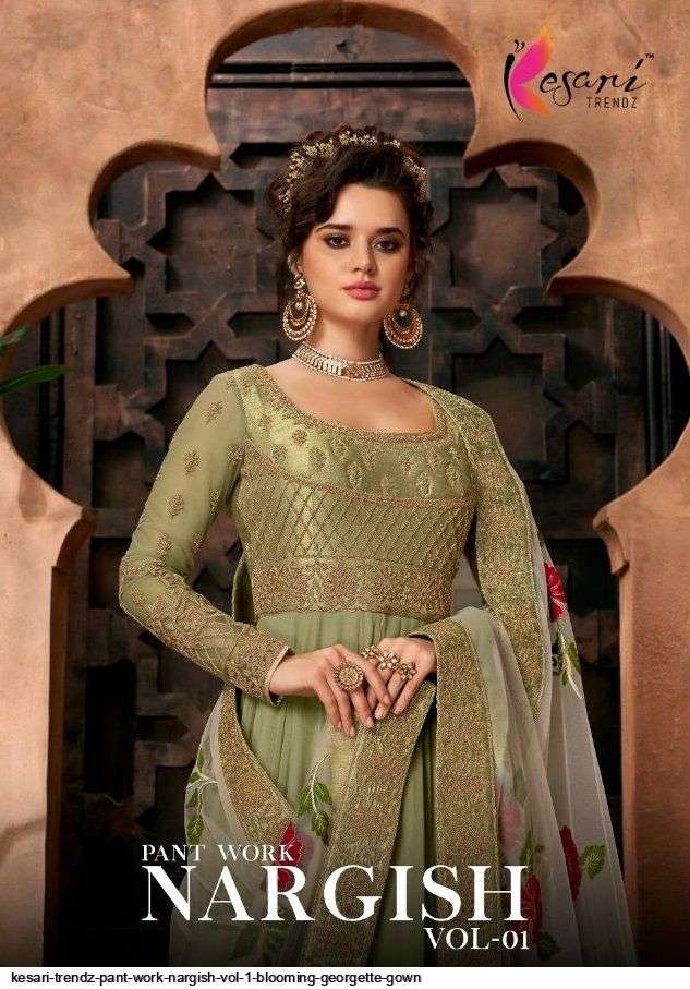   Kesari Trendz Present Nargish Vol1 Pant Style Dress Material In Wholesale Price In Surat - Sai Dresses