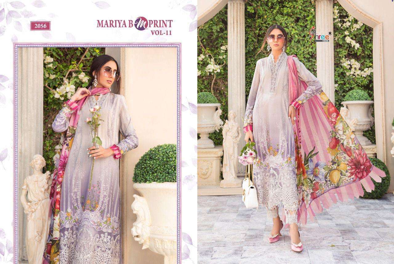  Mariya B M Print Vol 11 Shree Fabs Pakistani Dress Material in wholesale rate in surat-sai dresses