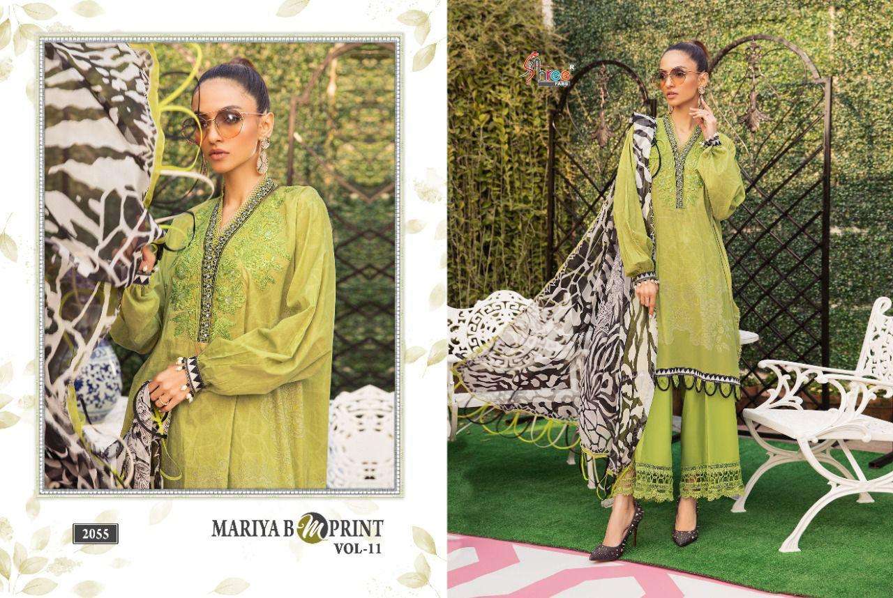  Mariya B M Print Vol 11 Shree Fabs Pakistani Dress Material in wholesale rate in surat-sai dresses