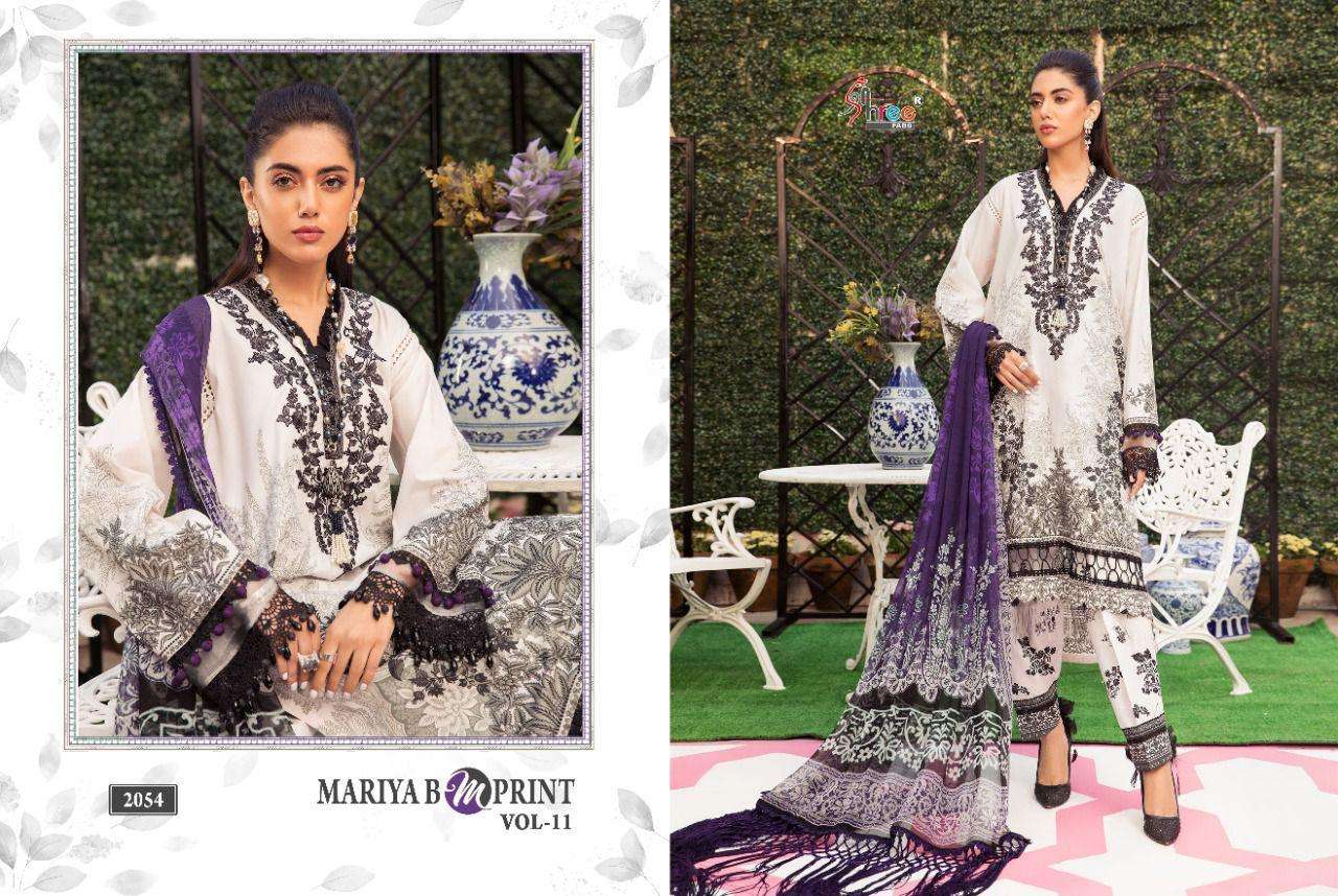  Mariya B M Print Vol 11 Shree Fabs Pakistani Dress Material in wholesale rate in surat-sai dresses