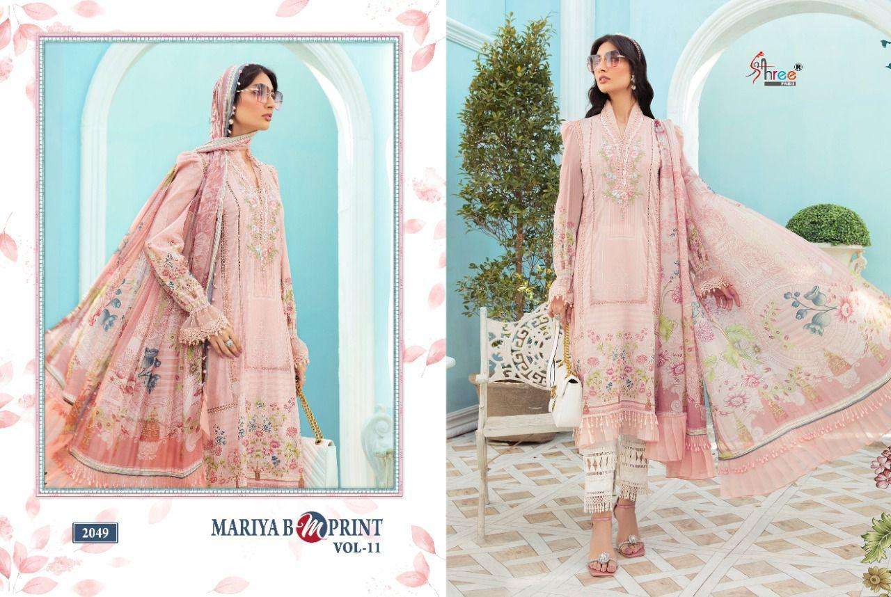 Mariya B M Print Vol 11 Shree Fabs Pakistani Dress Material in wholesale rate in surat-sai dresses