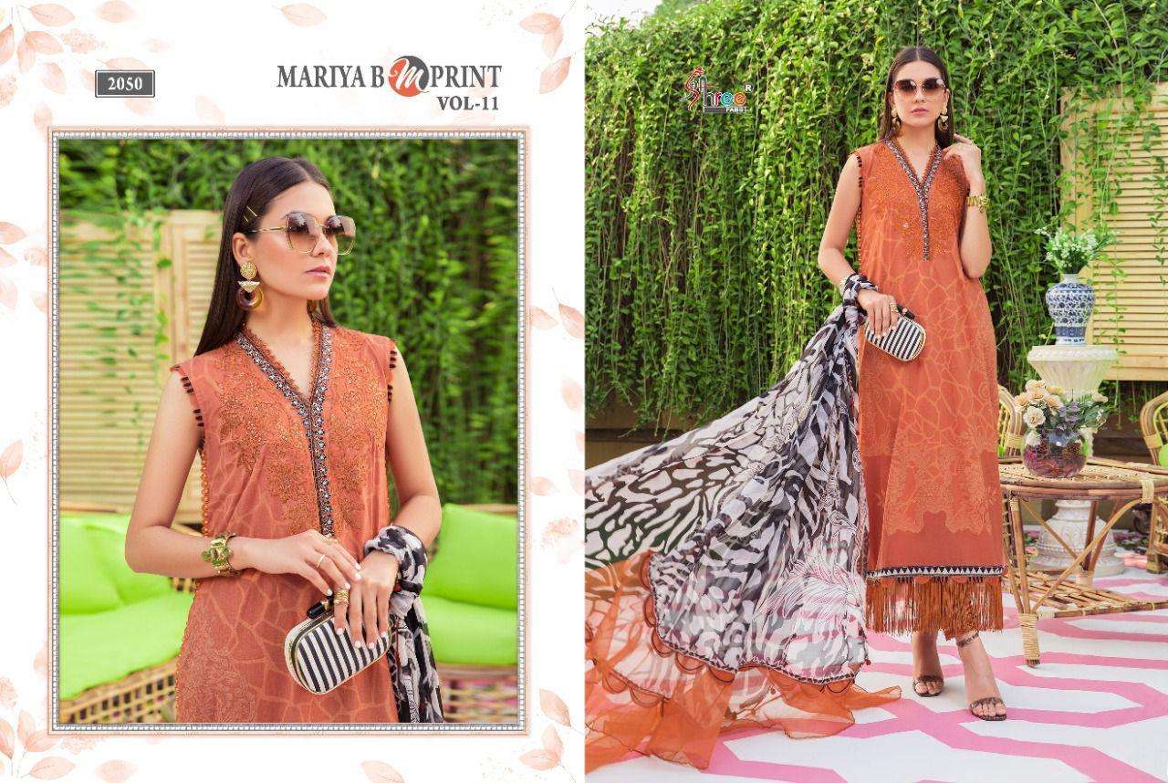  Mariya B M Print Vol 11 Shree Fabs Pakistani Dress Material in wholesale rate in surat-sai dresses