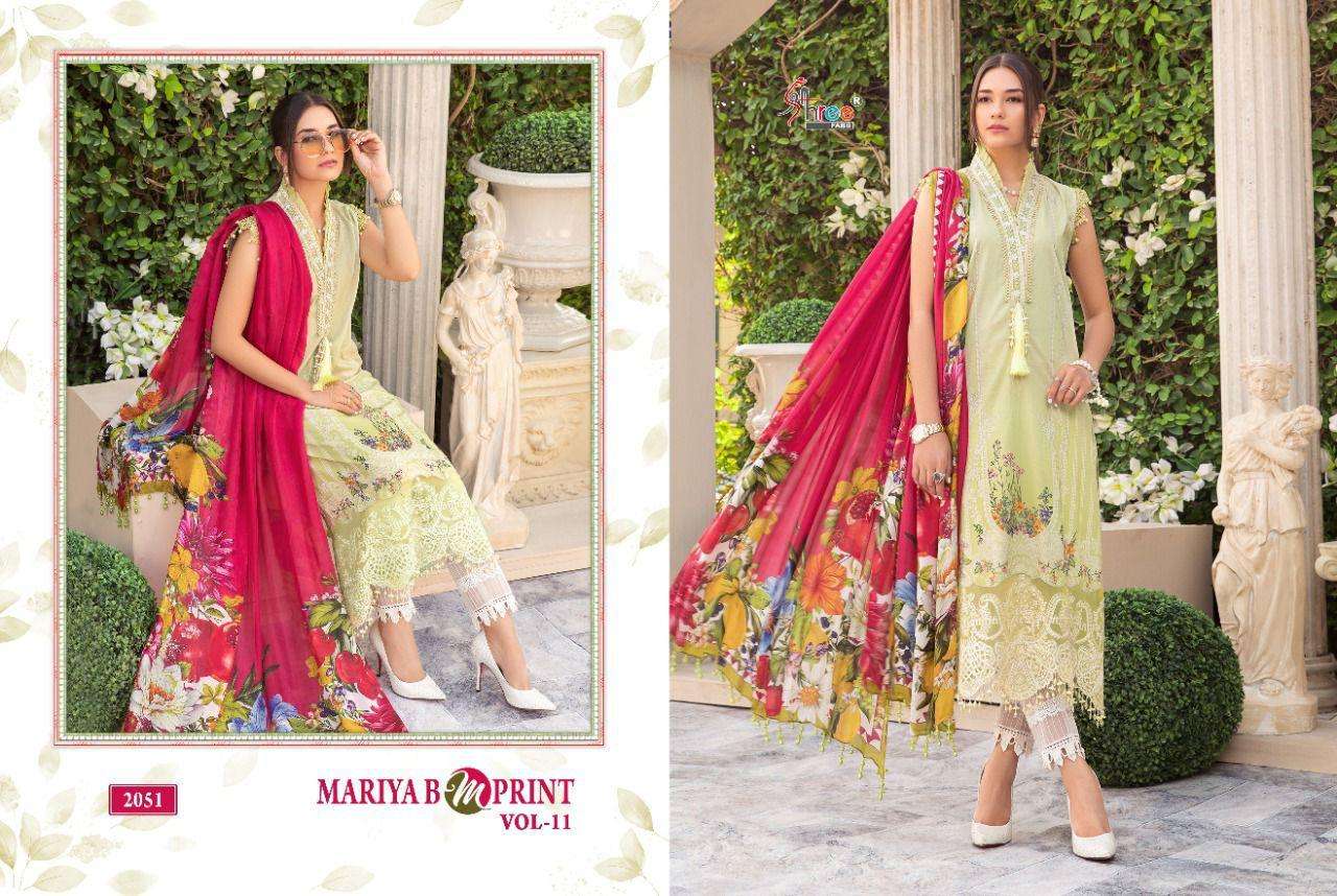  Mariya B M Print Vol 11 Shree Fabs Pakistani Dress Material in wholesale rate in surat-sai dresses