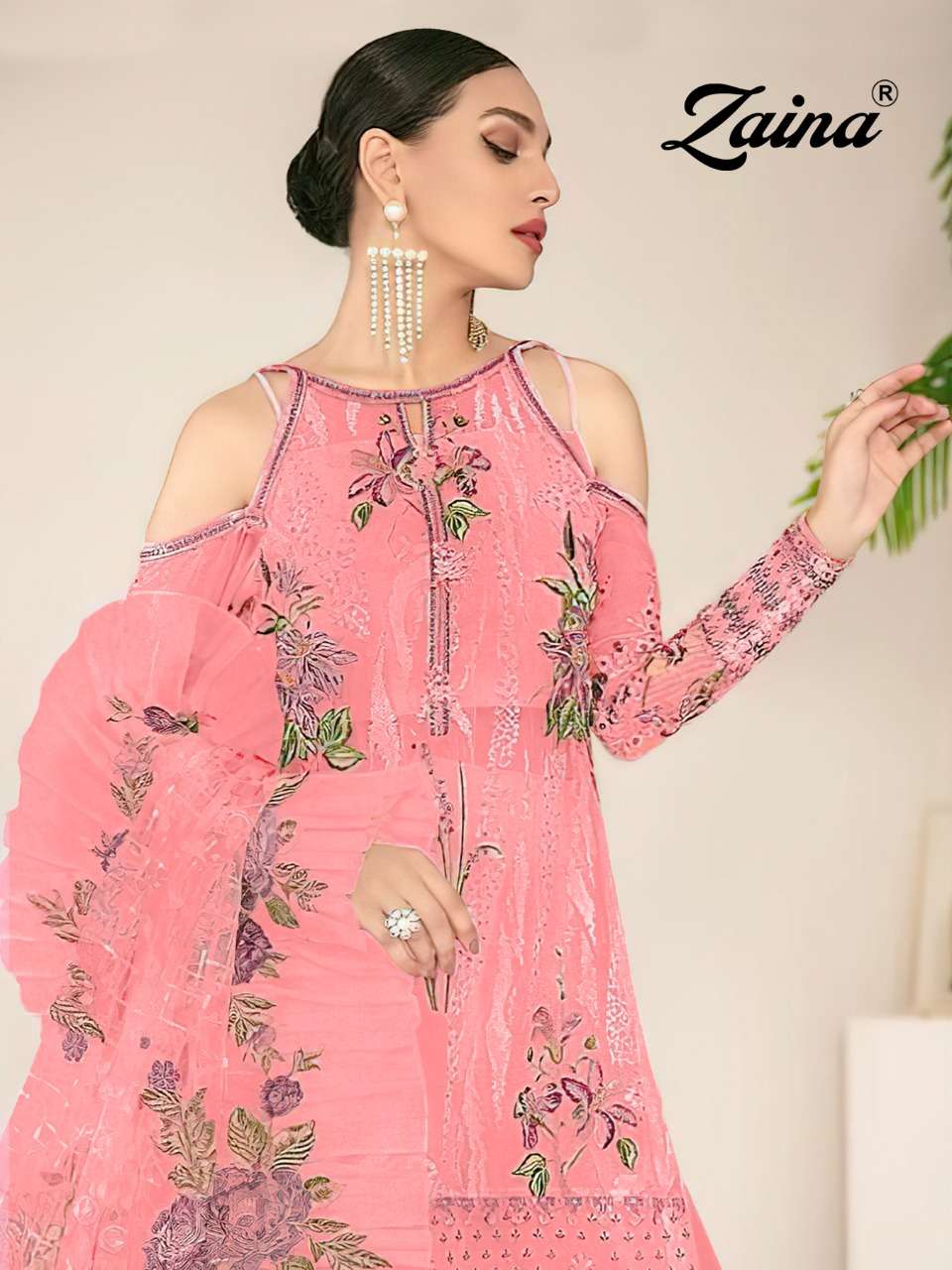 PRIYAM FASHION PRESENTS ZAINA  D. NO P-574-A TO P-574-D PREMIUM CATALOG COLLECTION IN WHOLESALE RATE IN SURAT - SAI DRESSES 