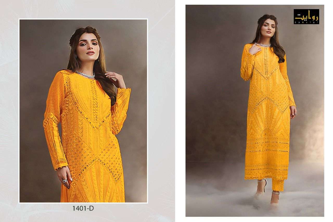 RAWAYAT PRESENT IZNIK VOL-3 GEORGETTE SEMI STICHED SALWAR SUITS IN WHOLESALE PRICE IN SURAT - SAI DRESSES