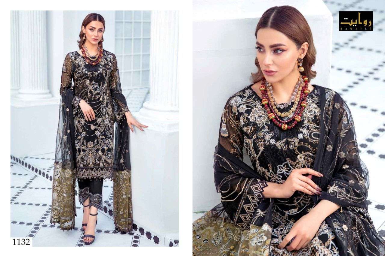 Rawayat Present Ramsha Vol 5 Pakistani Dress Material In Wholesale Price In Surat - Sai Dresses