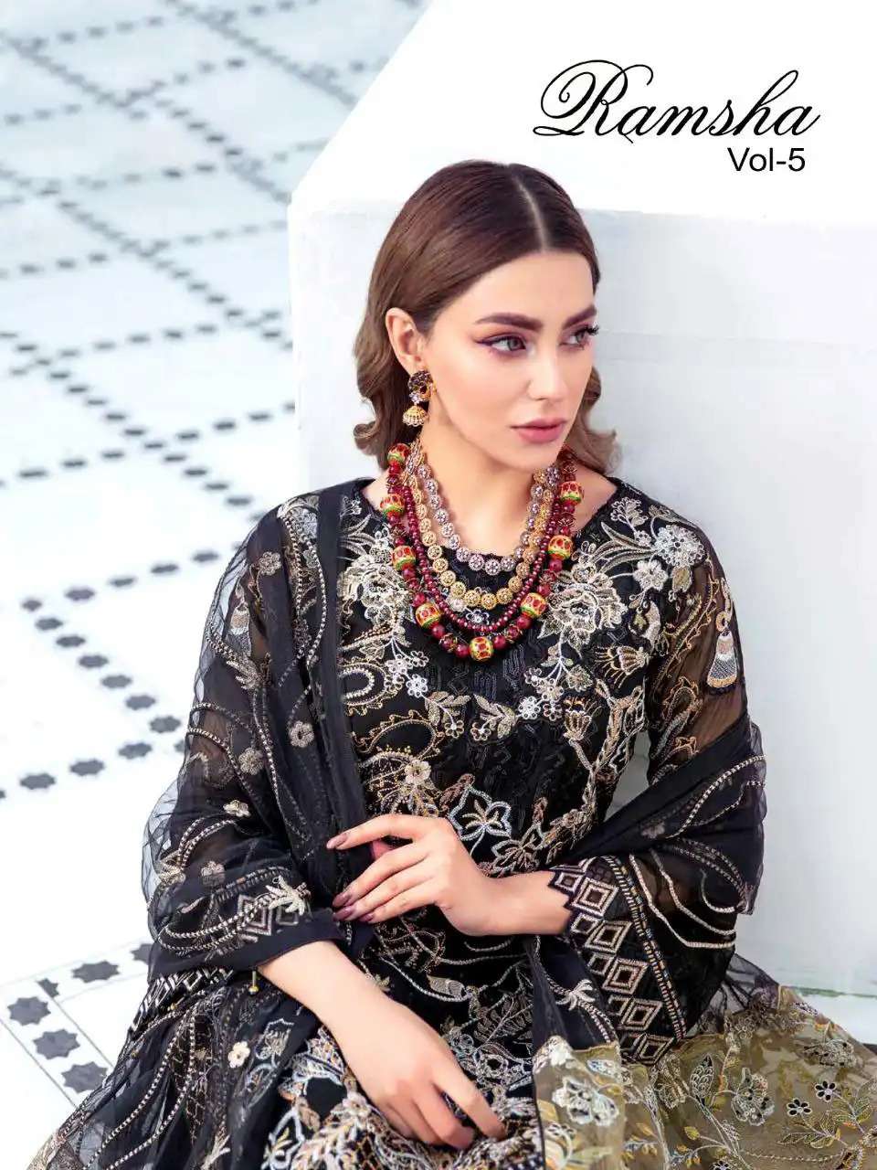 Rawayat Present Ramsha Vol 5 Pakistani Dress Material In Wholesale Price In Surat - Sai Dresses
