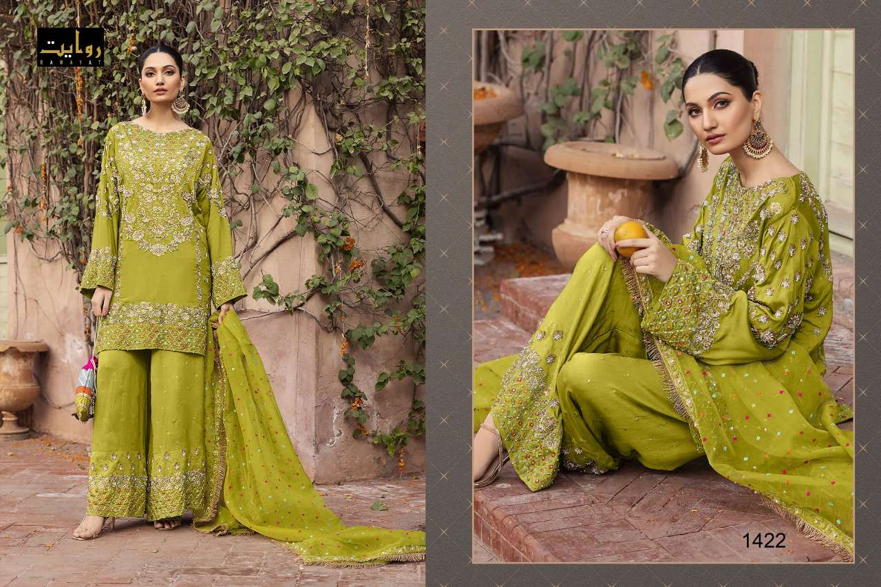 RAWAYAT PRESENTS NUREH VOL-03 PAKISTANI DESIGNER SALWER SUITS COLLECTION IN WHOLESALE RATE IN SURAT - SAI DRESSES 