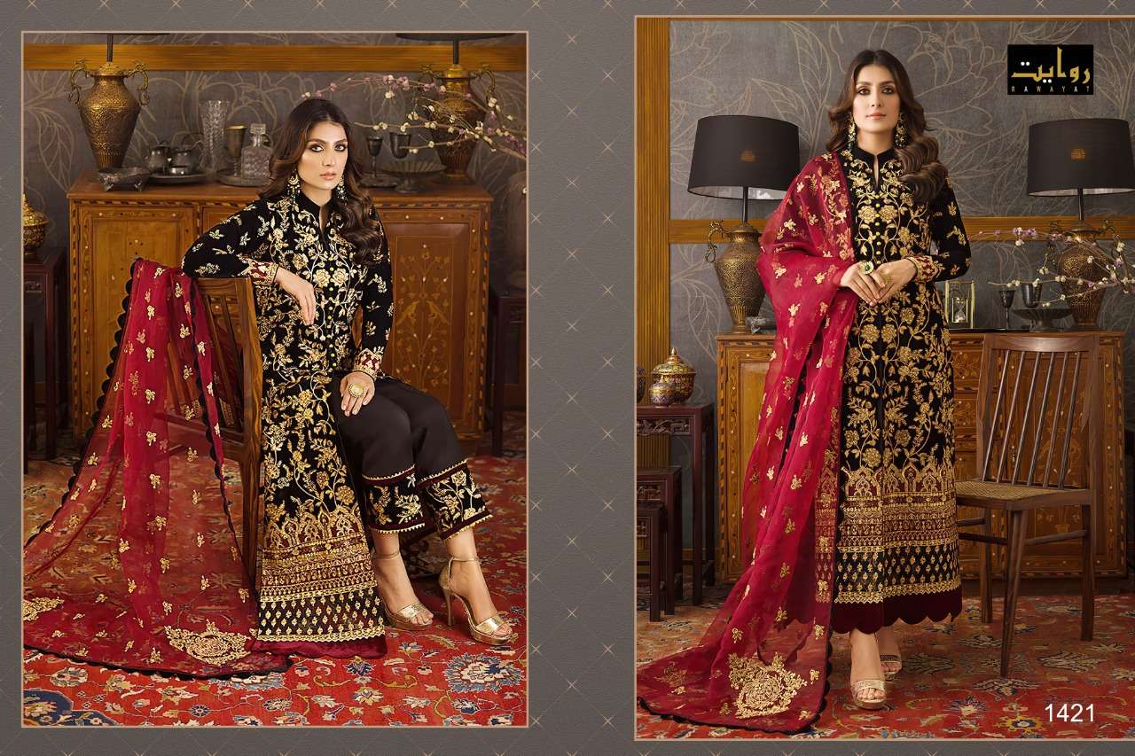 RAWAYAT PRESENTS NUREH VOL-03 PAKISTANI DESIGNER SALWER SUITS COLLECTION IN WHOLESALE RATE IN SURAT - SAI DRESSES 