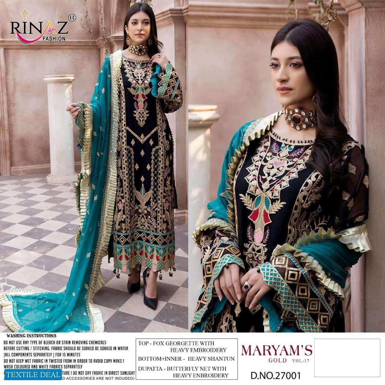 RINAZ PRESENTS MARYAM GOLD VOL-17 PAKISTANI SUIT WHOLESALE RATE IN SURAT 