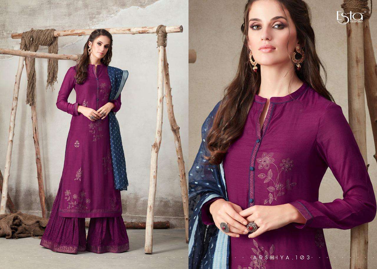 ESTA PRESENT ARSHIYA FOIL PRINTED PURE COTTON SALWAR SUITS IN WHOLESALE PRICE IN SURAT - SAI DRESSES