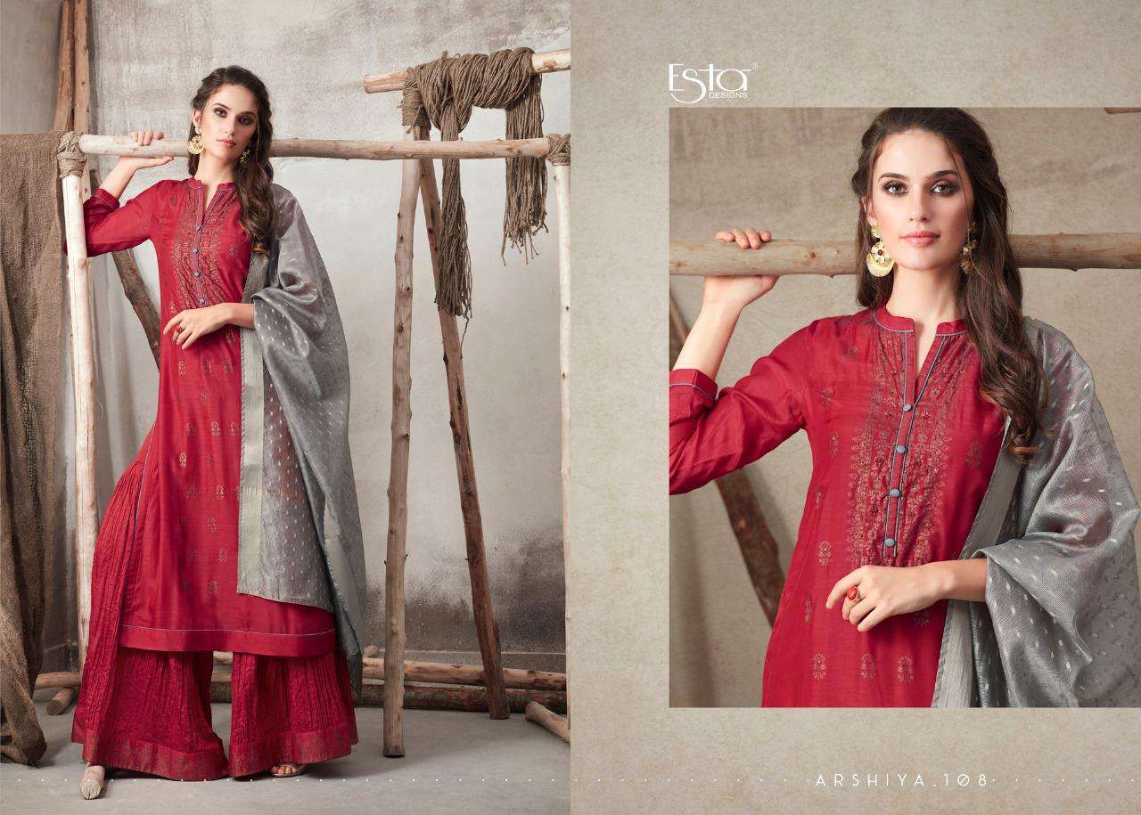 ESTA PRESENT ARSHIYA FOIL PRINTED PURE COTTON SALWAR SUITS IN WHOLESALE PRICE IN SURAT - SAI DRESSES