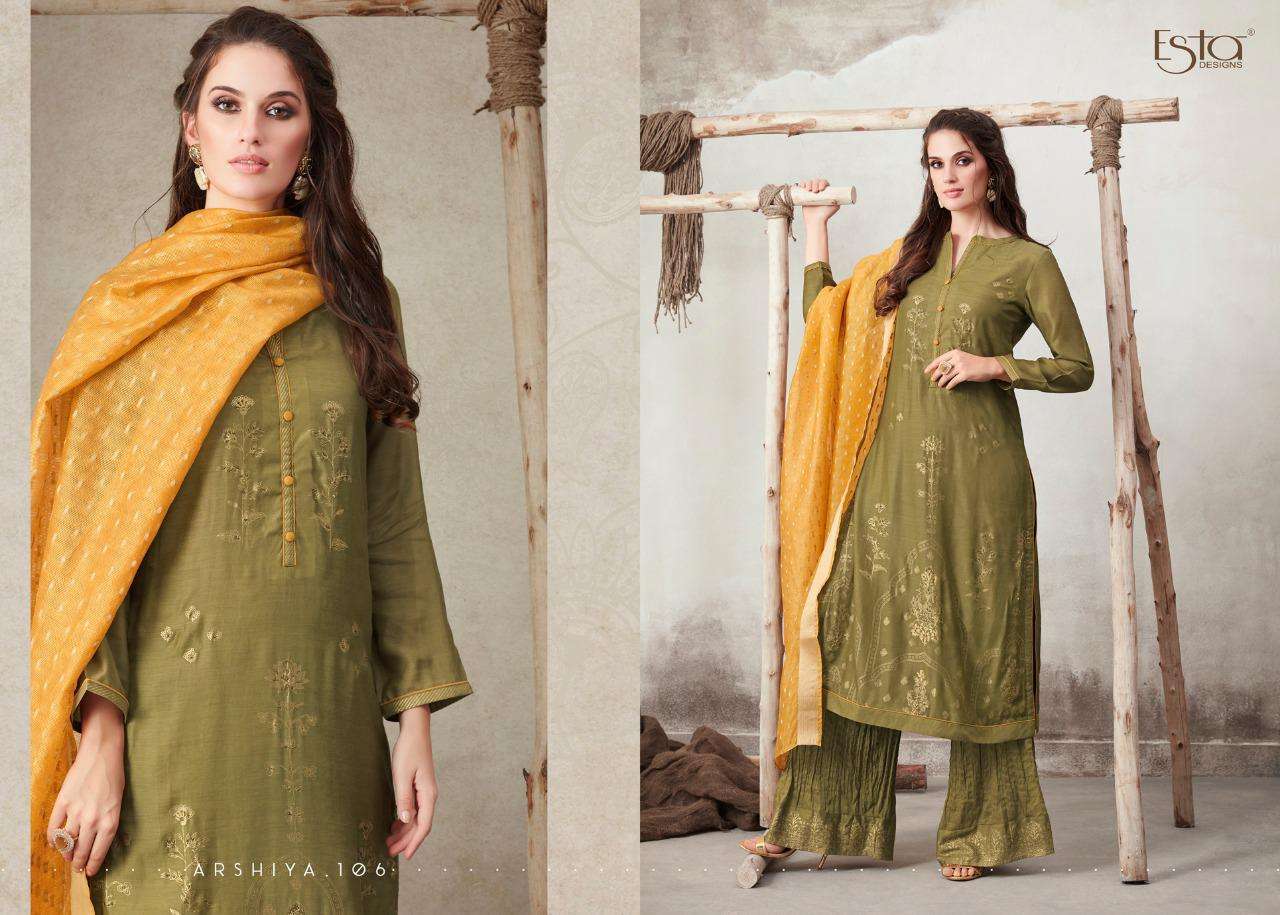 ESTA PRESENT ARSHIYA FOIL PRINTED PURE COTTON SALWAR SUITS IN WHOLESALE PRICE IN SURAT - SAI DRESSES