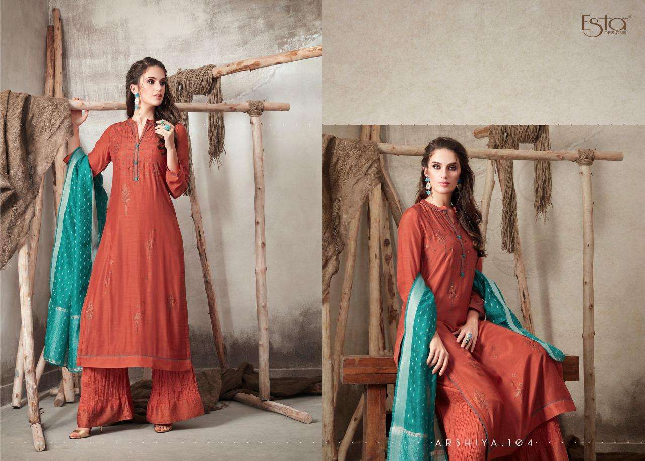 ESTA PRESENT ARSHIYA FOIL PRINTED PURE COTTON SALWAR SUITS IN WHOLESALE PRICE IN SURAT - SAI DRESSES