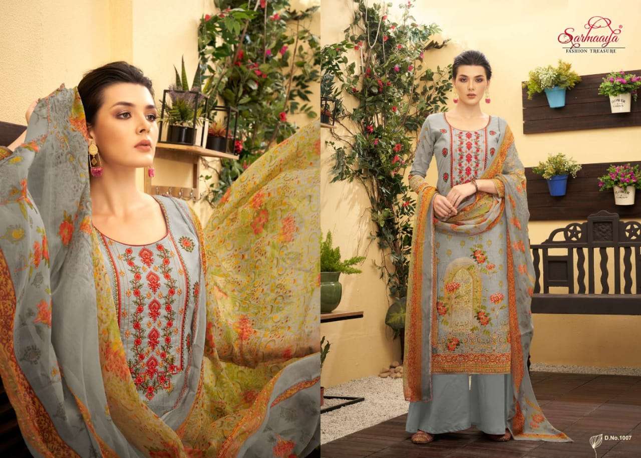 Sarmaaya Tex Fab Present Gulnar Lawn Dress Material In Wholesale Price In Surat - Sai Dresses