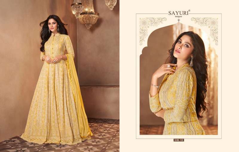 Sayuri Present Afreen Series 132-135 Real Georgette Suit In Wholesale Price In Surat - Sai Dresses