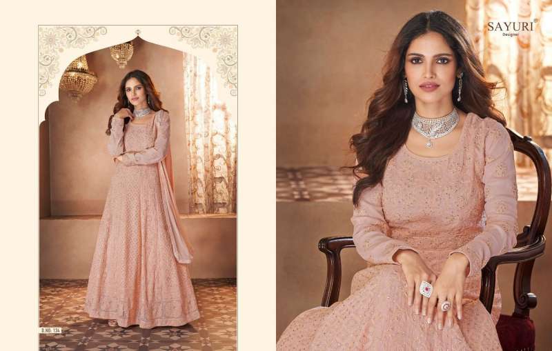 Sayuri Present Afreen Series 132-135 Real Georgette Suit In Wholesale Price In Surat - Sai Dresses