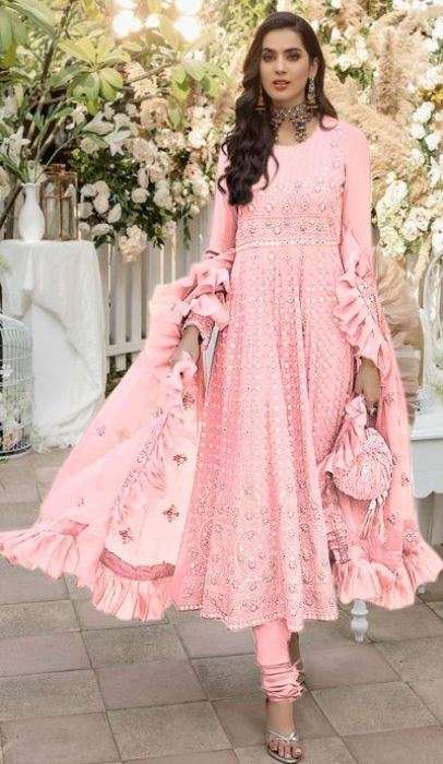 SERENE PRESENT ETHENA SERIES 29-E TO 29-H GEORGETTE SEMI STICHED SALWAR SUITS IN WHOLESALE PRICE IN SURAT - SAI DRESSES