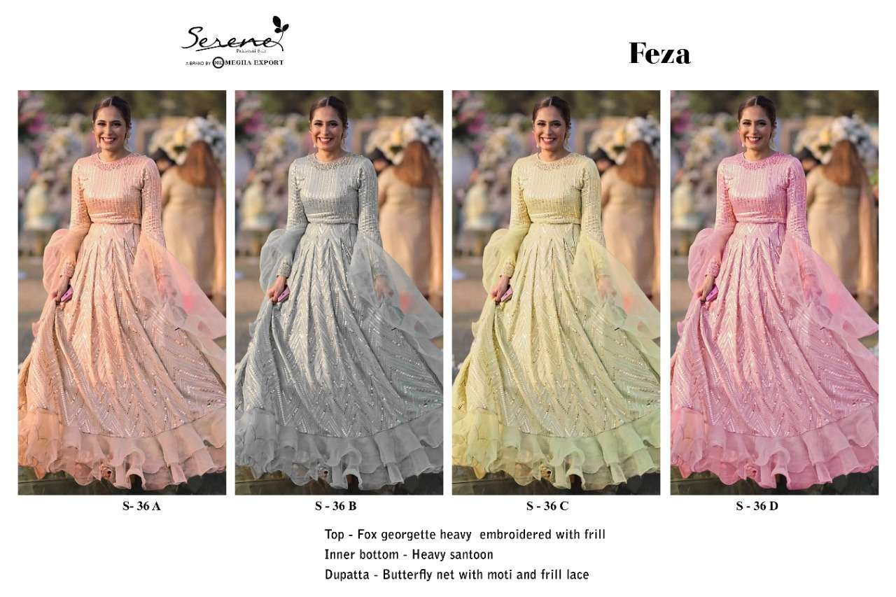 Serene Present Feza Designer Anarkali Suit In Wholesale Price In Surat - Sai Dresses