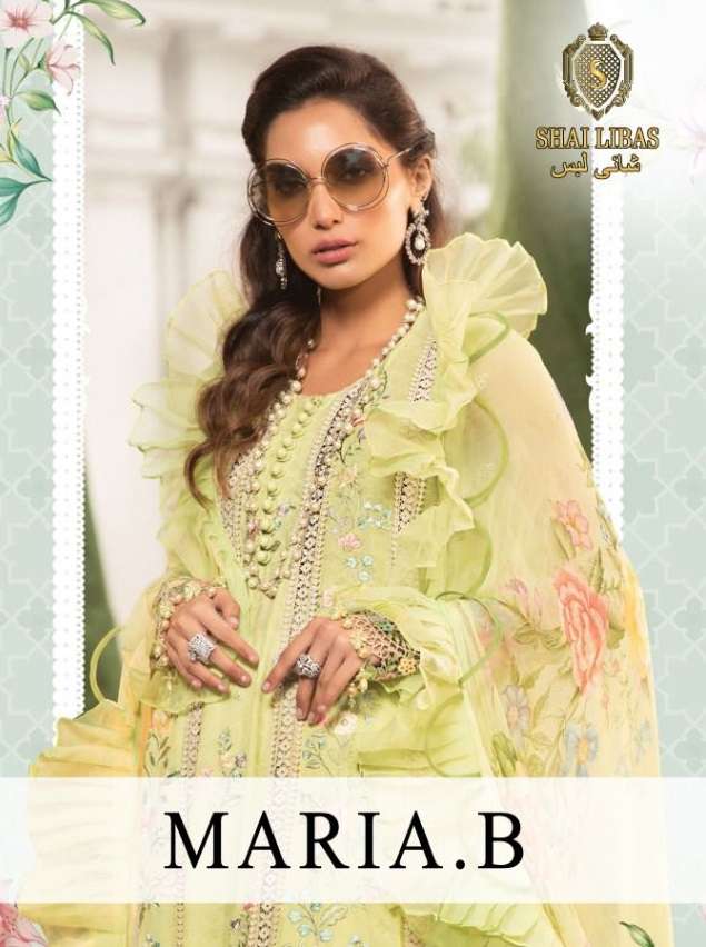   SHAI LIBAAS PRESENT MARIA B EXCLUSIVE LUXURY LAWN COLLECTION CAMBIRC COTTON SUITS IN WHOLESALE PRICE IN SURAT - SAI DRESSES